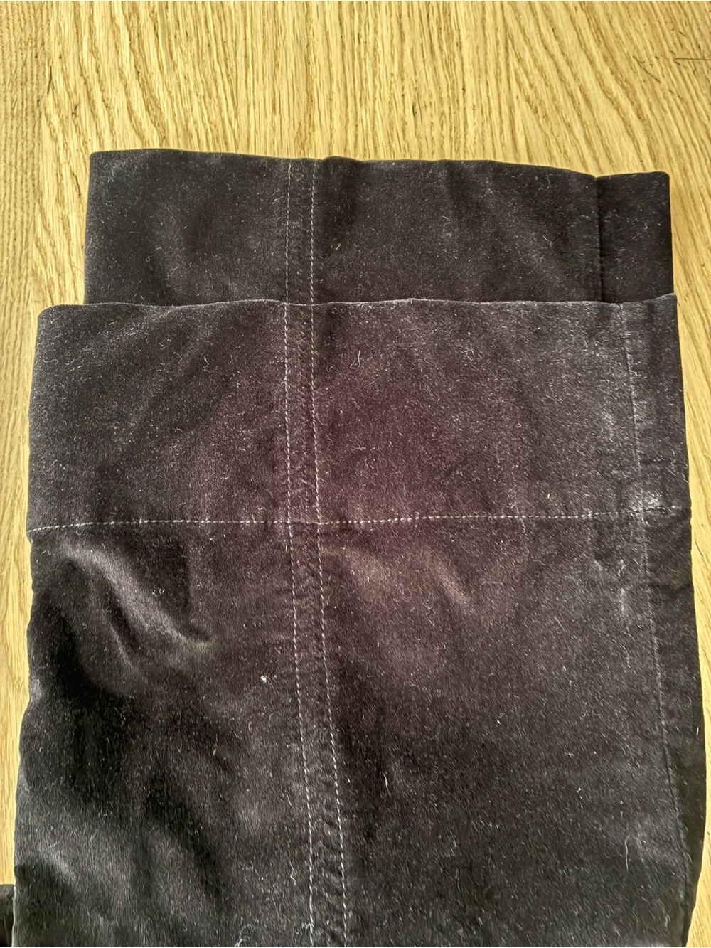 Pilcro Black Fit Flared Velvet Overalls 27 - Picture 11 of 14